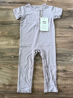 NWT Kyte Baby short sleeve snap romper wisteria